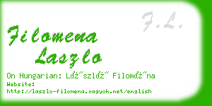 filomena laszlo business card